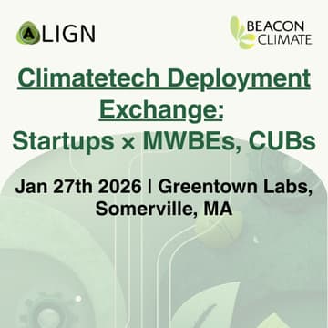 Cover Image for Climatetech Deployment Exchange: Startups × MWBEs,CUBs