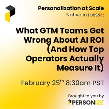 Cover Image for What GTM Teams Get Wrong About AI ROI (And How Top Operators Actually Measure It)
