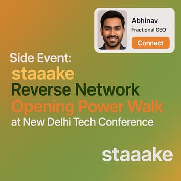 Cover Image for Side Event: staaake Reverse Network Opening Power Walk at New Delhi AI/Tech Conference