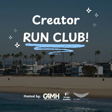 Cover Image for Creator Run Club (by Creators 4 Mental Health, Design Buddies, and Flight Effect)