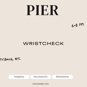 Cover Image for PIER VIP Soiree - Cocktails and Timepieces