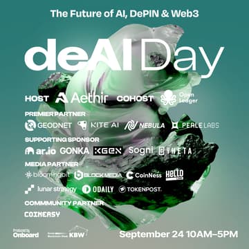 Cover Image for deAI Day @ KBW : The Future of AI, DePIN & Web3