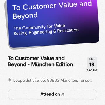 Cover Image for To Customer Value and Beyond - München Edition