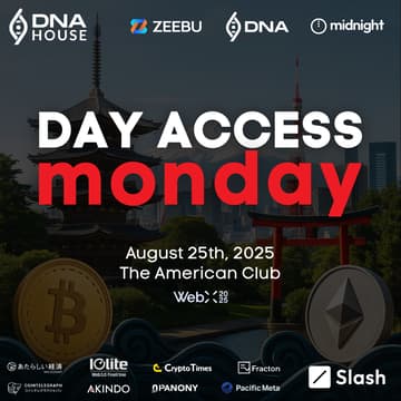 Cover Image for DAY ACCESS | DNA House Presents The Cardano Takeover with Zebuu, Midnight, Slash & DNA