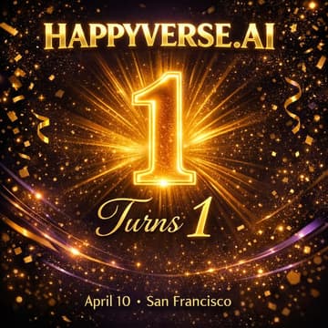 Cover Image for Happyverse.ai Turns 1!