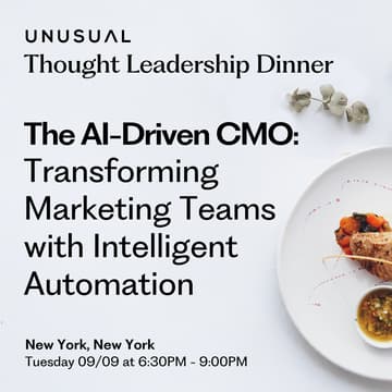 Cover Image for Thought Leadership Dinner "The AI-Driven CMO: Transforming Marketing Teams with Intelligent Automation"