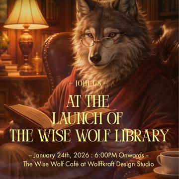 Cover Image for The Wise Wolf Library Launch at Wolffkraft Studio