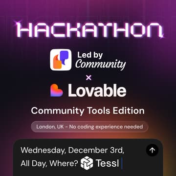 Cover Image for AI Lovable Hackathon: Community Tools Edition
