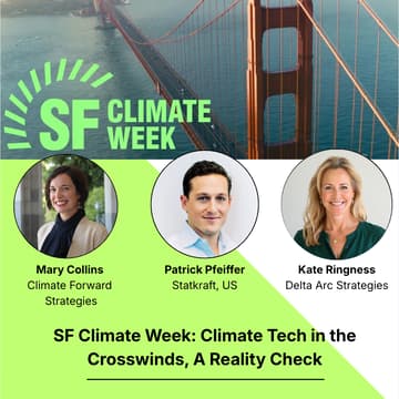 Cover Image for Climate Tech in the Crosswinds, A Reality Check, Hosted by Team Norway