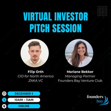 Cover Image for Founders Bay: Virtual Investor Pitch Session