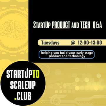 Cover Image for StartUp PRODUCT and TECH Q&A  170