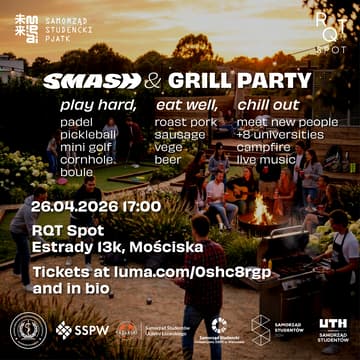 Cover Image for STUDENT SMASH & GRILL PARTY