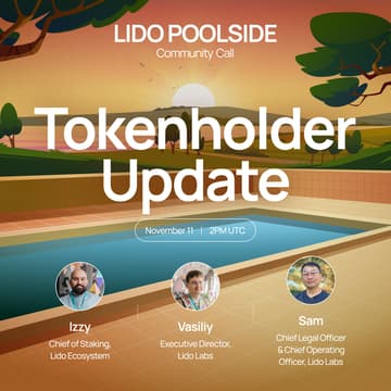 Cover Image for Lido Poolside: Tokenholder Update, November 2025