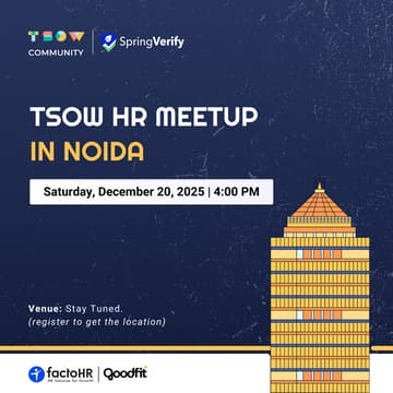 Cover Image for TSOW HR Meetup in Noida