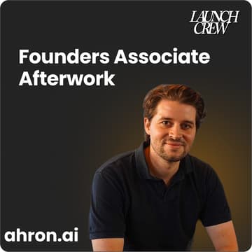 Cover Image for Founders Associate Afterwork by ahron.ai x Launch Crew