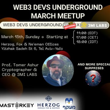 Cover Image for Monthly Meetup of the Web3 Developers Underground community