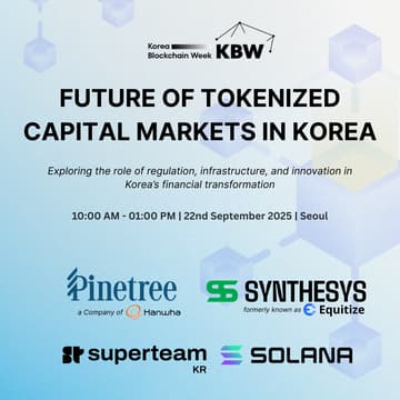 Cover Image for Future of Tokenized Capital Markets in Korea