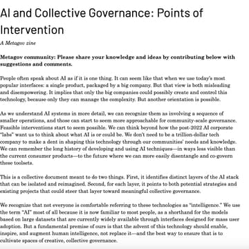 Cover Image for Zine-Making Session for "AI and Collective Governance: Points of Intervention"