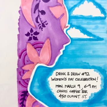 Cover Image for Drink & Draw Toronto #92: Women’s Day Celebration 💃🏽