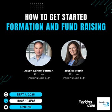 Cover Image for Founders Bay Virtual Workshop: How to Get Started - Formation and Fund Raising