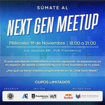 Cover Image for Next Gen Meetup By Alianza Emprende