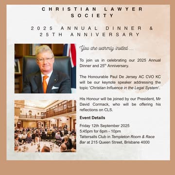 Cover Image for Queensland CLS Annual Dinner & 25th Anniversary