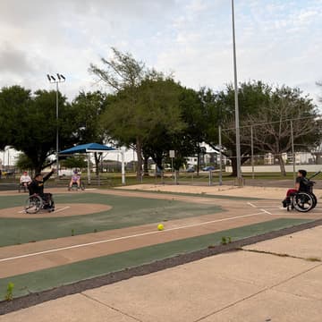 Cover Image for Wheelchair Softball Practice