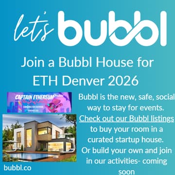Cover Image for Bubbl Crypto Club – #ETHDenver2026