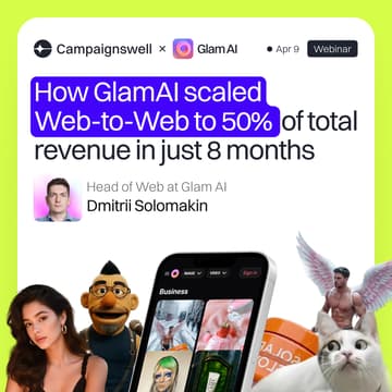 Cover Image for How GlamAI scaled Web-to-Web to 50% of total revenue in just 8 months