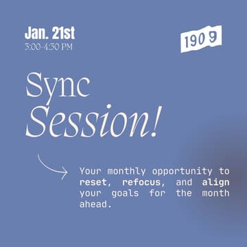 Cover Image for 1909 Monthly Sync Session