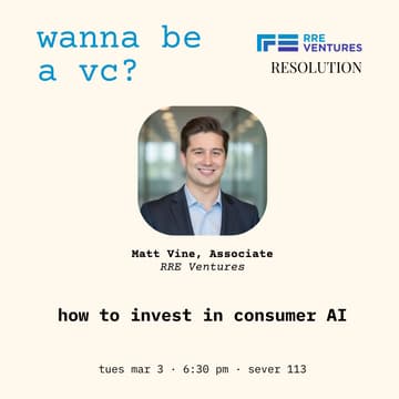 Cover Image for Investing in Consumer AI: Matcha with RRE Ventures