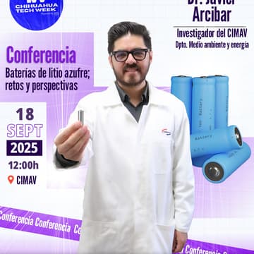 Cover Image for Conferencia Magistral "Baterías de litio azufre; retos y perspectivas"