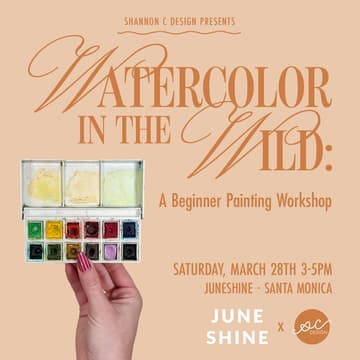 Cover Image for Watercolor in the Wild: A Beginner Painting Workshop w/ JuneShine