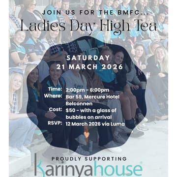 Cover Image for BMFC Ladies Day High Tea