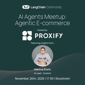 Cover Image for LangChain Presents: AI Agents Meetup - Agentic E-commerce