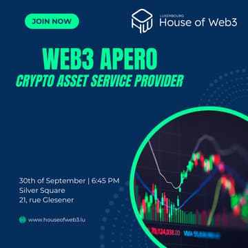 Cover Image for Web3 Apéro Series: Crypto Asset Service Provider - by House of Web3 Luxembourg
