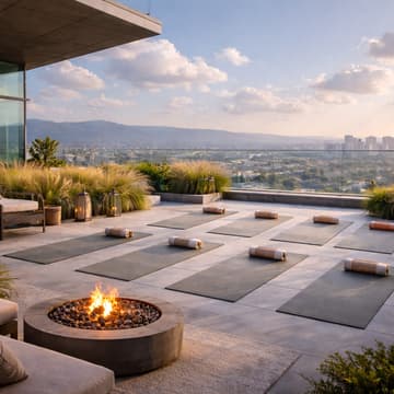 Cover Image for June Soft Landing: Rooftop Yoga & Art at Dusk