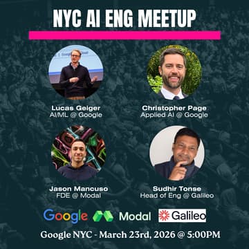 Cover Image for NYC AI Engineer Meetup Google NYC