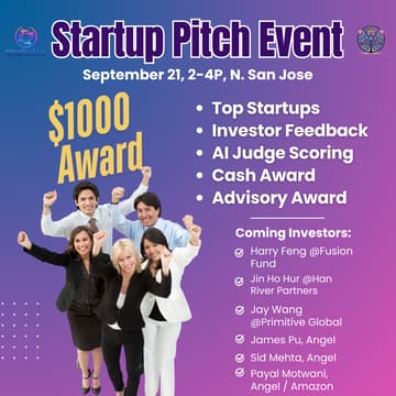 Cover Image for 9/21 Startup Pitch Salon | Investor Feedback + Audience Vote