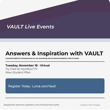 Cover Image for Getting Answers & Inspiration with VAULT:  A Practical Q&A for Entrepreneurs
