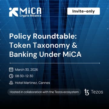 Cover Image for Policy Roundtable: Token Taxonomy & Banking Under MiCA