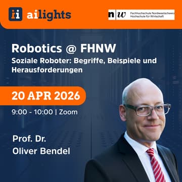 Cover Image for aiLights - Robotics @ FHNW: Soziale Roboter: Begriffe, Beispiele und Herausforderungen