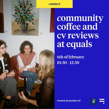 Cover Image for Community coffee and CV reviews at Equals