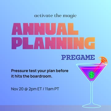 Cover Image for Annual Planning Pregame - by Activate the Magic