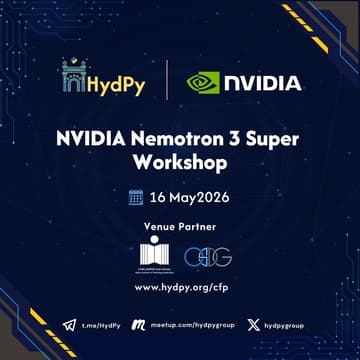 Cover Image for HydPy is hosting an NVIDIA Nemotron 3 Super Workshop - India