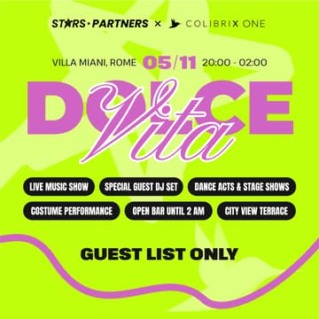 Cover Image for Dolce Vita Night by Stars Partners x COLIBRIX ONE ✨