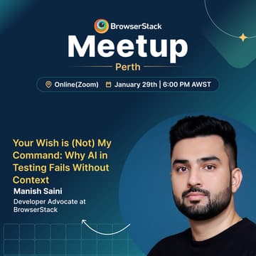 Cover Image for BrowserStack QA Virtual Meetup - Perth