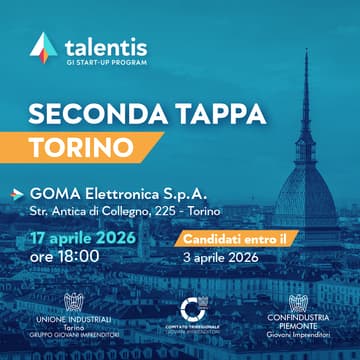 Cover Image for Talentis GiovanImprenditori Confindustria - Tappa Torino 17 aprile