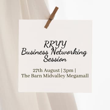 Cover Image for RRYY WEEKLY BUSINESS NETWORKING SESSION