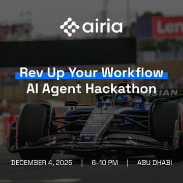 Cover Image for Rev Up Your Workflow: AI Agent Hackathon with Airia